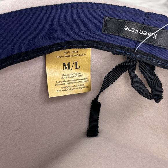 Karen Kane Wool Hat Crushable Water Repellant Taupe Black M/L New - Picture 10 of 10